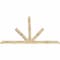 Ekena Millwork Saratoga Rough Sawn Timber Gable Bracket, Douglas Fir, 84"W x 56"H x 2"D x 4"F, 16/12 Pitch GBW084X56X0204SAR00RDF - alternate 2